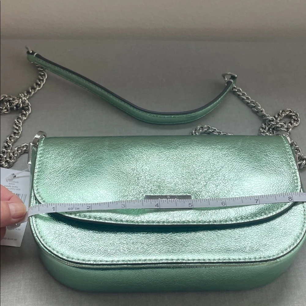 Kate Spade Metallic Seawater Green Crossbody Bag NWT